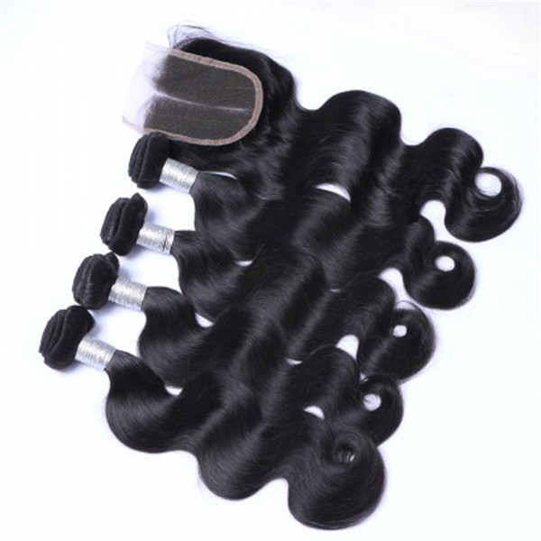 Brazilian Hair Bundles With Closure Virgin Hair Vendor Best Quality Hot Sale On Hair Market LM245 